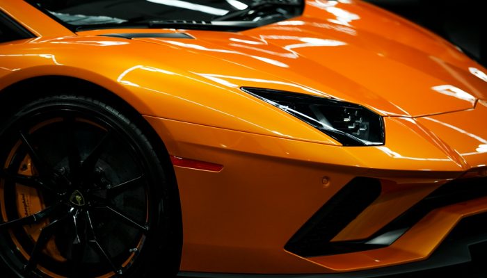 orange sports car
