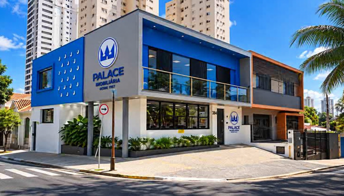 Fachada da Palace Imobiliária, em Piracicaba
