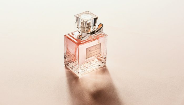 clear perfume bottle